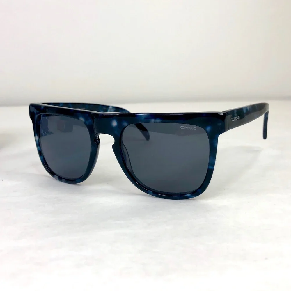 KOMONO Bennet Indigo Demi Sunglasses NWT blue tortoise